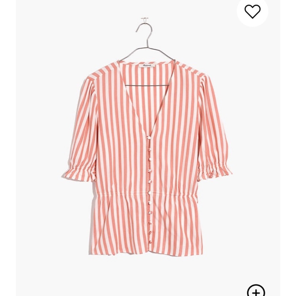 Madewell peplum stripe top